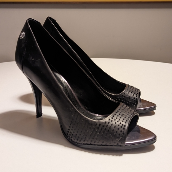 Women's Diesel Selenah Peep-toe Heels, Black, Size 38, 4" heel - Picture 1 of 12